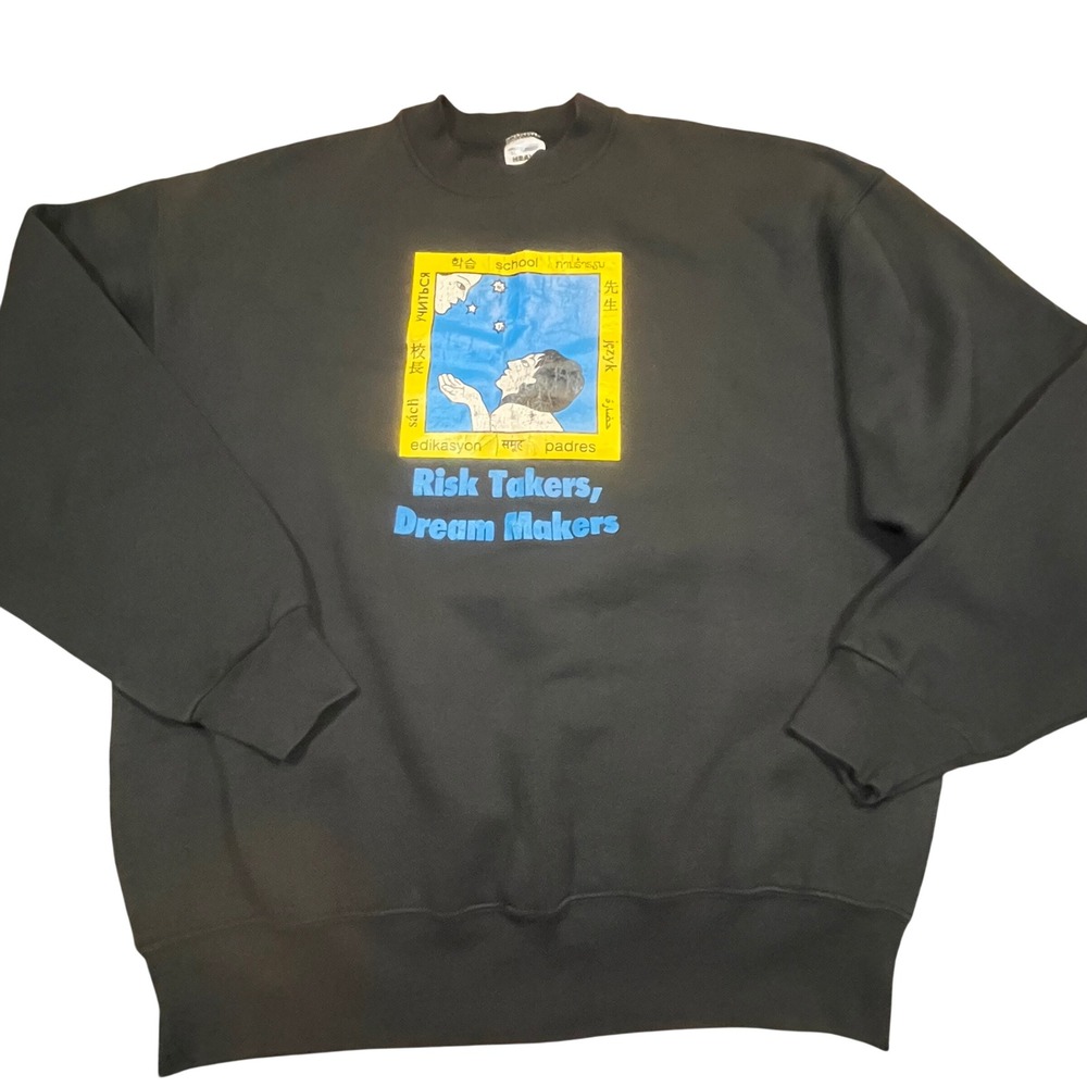Vintage Risk Takers‎ Dream Makers Sweatshirt Men XL Black